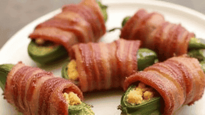 Smoky Bacon-Wrapped Jalapeno Poppers