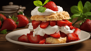 Strawberry Shortcake with Fresh Whipped Cream